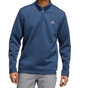 adidas Golf Quarter Zip Pull Over Men’s Small Long Sleeve Jacket Textured Blue